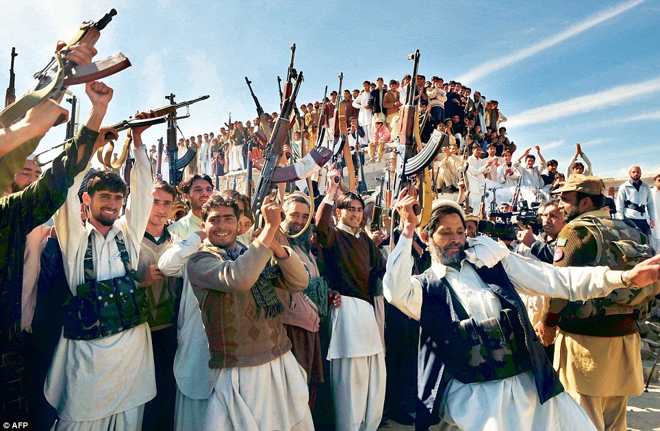 Tribal militias from Pakistan (in photo) are prime candidates for the Ghazwa-e-Hind  (Photo courtesy: dailymail.co.uk)